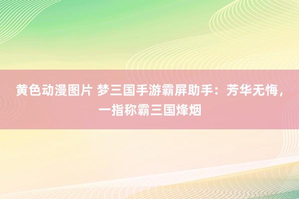 黄色动漫图片 梦三国手游霸屏助手：芳华无悔，一指称霸三国烽烟