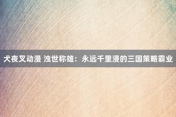犬夜叉动漫 浊世称雄：永远千里浸的三国策略霸业