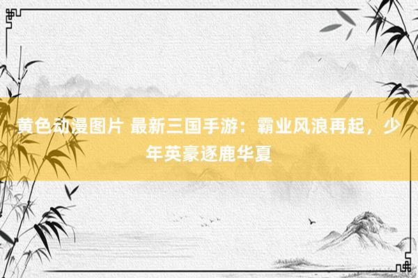 黄色动漫图片 最新三国手游：霸业风浪再起，少年英豪逐鹿华夏