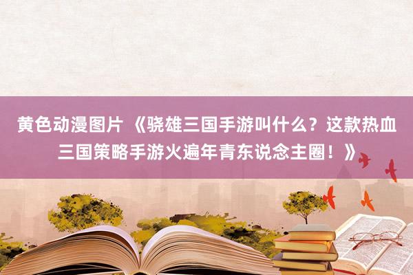 黄色动漫图片 《骁雄三国手游叫什么？这款热血三国策略手游火遍年青东说念主圈！》