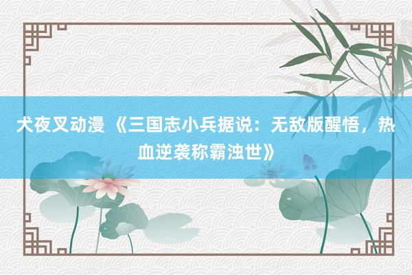 犬夜叉动漫 《三国志小兵据说：无敌版醒悟，热血逆袭称霸浊世》
