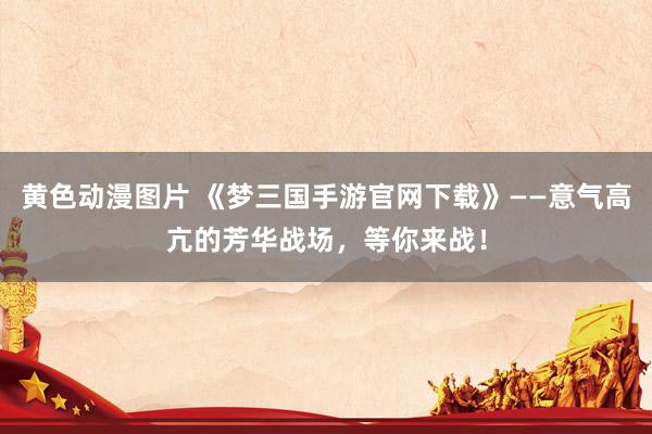 黄色动漫图片 《梦三国手游官网下载》——意气高亢的芳华战场，等你来战！