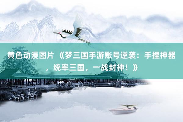 黄色动漫图片 《梦三国手游账号逆袭：手捏神器，统率三国，一战封神！》