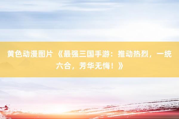 黄色动漫图片 《最强三国手游：推动热烈，一统六合，芳华无悔！》