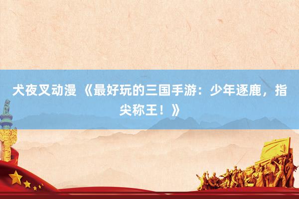 犬夜叉动漫 《最好玩的三国手游：少年逐鹿，指尖称王！》