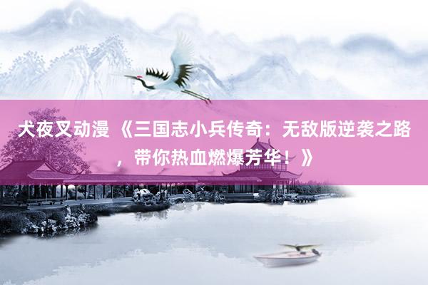 犬夜叉动漫 《三国志小兵传奇：无敌版逆袭之路，带你热血燃爆芳华！》