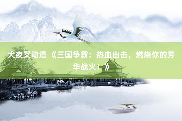 犬夜叉动漫 《三国争霸：热血出击，燃烧你的芳华战火！》